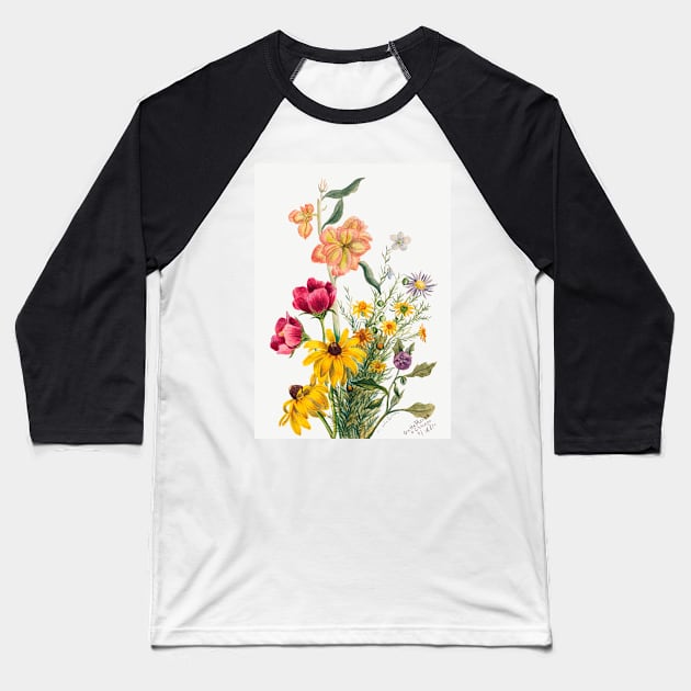 Roses, Group of Flowers (1881) by Mary Vaux Walcott, art painting Baseball T-Shirt by T-SHIRT-2020